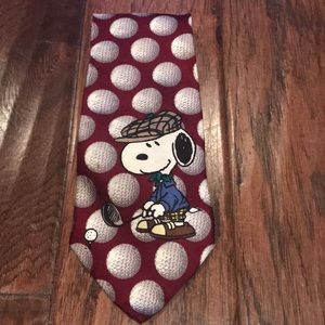 Peanuts Snoopy Well Above Par Golf Tie